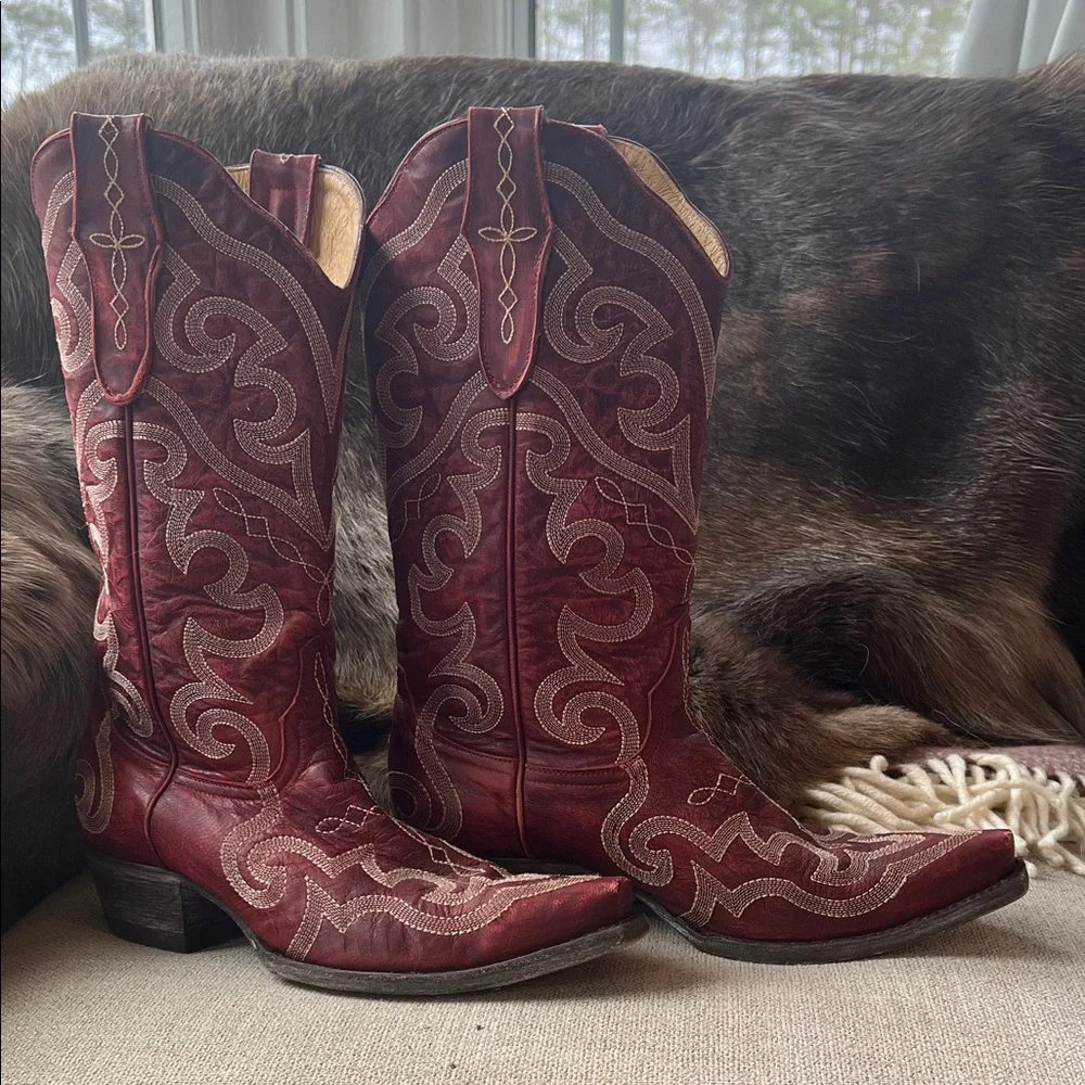 Old Gringo Burgundy Heeled Boots - Picture 3 of 6